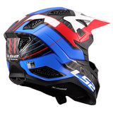 LS2 MX703 X-Force GALUO White Red Blue Carbon Motorcycle Helmet