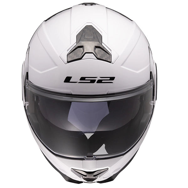 LS2 FF910 Advant II Solid Gloss White 180° Flip Modular Motorcycle Helmet