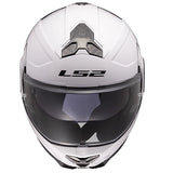 LS2 FF910 Advant II Solid Gloss White 180° Flip Modular Motorcycle Helmet