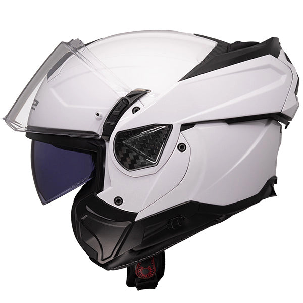 LS2 FF910 Advant II Solid Gloss White 180° Flip Modular Motorcycle Helmet