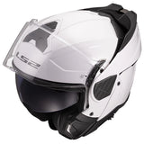LS2 FF910 Advant II Solid Gloss White 180° Flip Modular Motorcycle Helmet