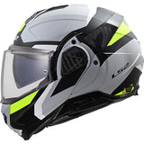 LS2 FF910 Advant II Triple Matt Grey Hi-Vis Yellow 180° Flip Modular Motorcycle Helmet