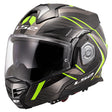 LS2 FF901 ADVANT X Future II Hi-Vis Yellow Carbon 180° Modular Motorcycle Helmet 