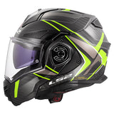 LS2 FF901 ADVANT X Future II Hi-Vis Yellow Carbon 180° Modular Motorcycle Helmet
