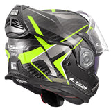 LS2 FF901 ADVANT X Future II Hi-Vis Yellow Carbon 180° Modular Motorcycle Helmet
