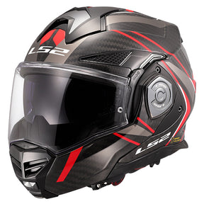 LS2 FF901 ADVANT X Future II Red Carbon 180° Modular Motorcycle Helmet 