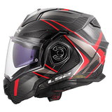 LS2 FF901 ADVANT X Future II Red Carbon 180° Modular Motorcycle Helmet