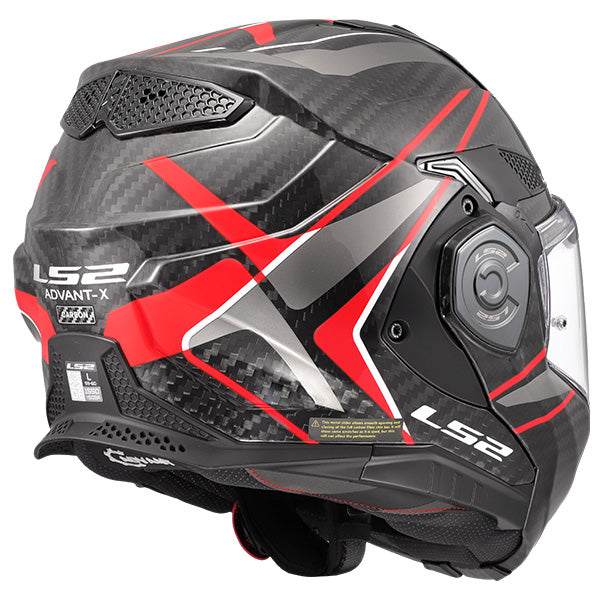 LS2 FF901 ADVANT X Future II Red Carbon 180° Modular Motorcycle Helmet