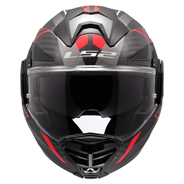 LS2 FF901 ADVANT X Future II Red Carbon 180° Modular Motorcycle Helmet