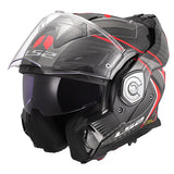 LS2 FF901 ADVANT X Future II Red Carbon 180° Modular Motorcycle Helmet