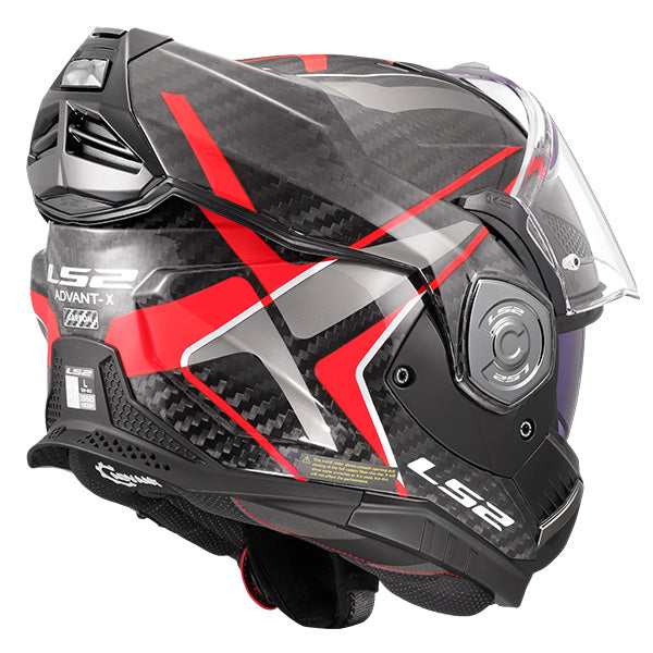 LS2 FF901 ADVANT X Future II Red Carbon 180° Modular Motorcycle Helmet