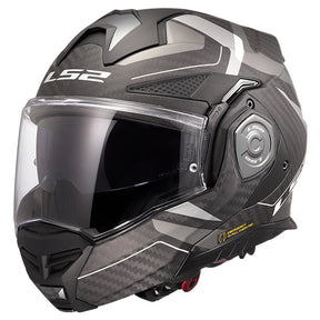 LS2 FF901 ADVANT X Horizon Chrome Grey Carbon 180° Modular Motorcycle Helmet