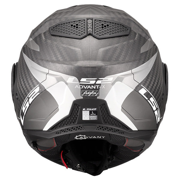 LS2 FF901 ADVANT X Horizon Chrome Grey Carbon 180° Modular Motorcycle Helmet