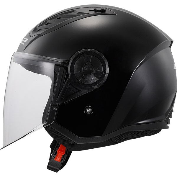 LS2 OF616 Airflow II Solid Gloss Black Motorcycle Helmet