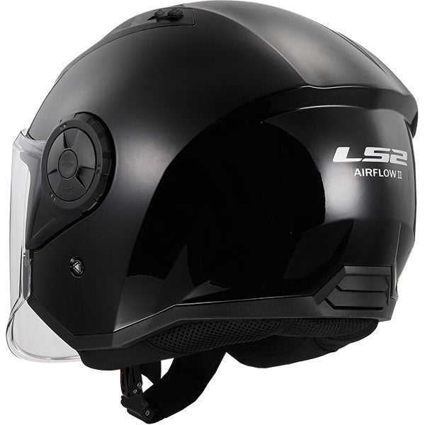 LS2 OF616 Airflow II Solid Gloss Black Motorcycle Helmet