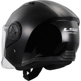 LS2 OF616 Airflow II Solid Gloss Black Motorcycle Helmet