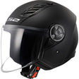 LS2 OF616 Airflow II Solid Matt Black Motorcycle Helmet 