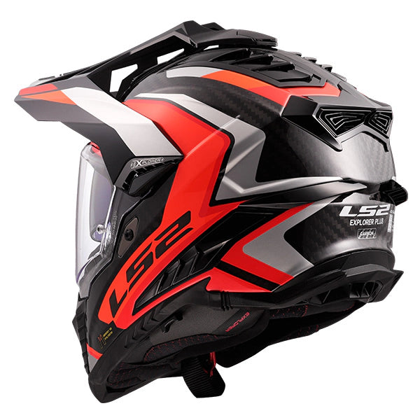 LS2 MX701 Explorer Frontier II Orange Carbon Motorcycle Helmet