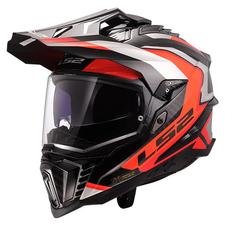 LS2 MX701 Explorer Frontier II Orange Carbon Motorcycle Helmet 