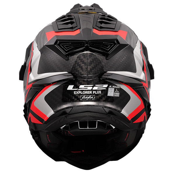 LS2 MX701 Explorer Frontier II Red Carbon Motorcycle Helmet