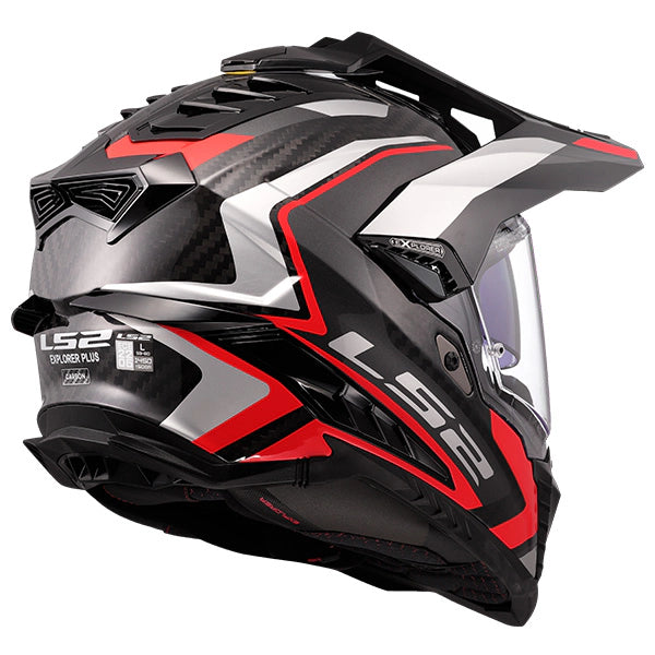 LS2 MX701 Explorer Frontier II Red Carbon Motorcycle Helmet