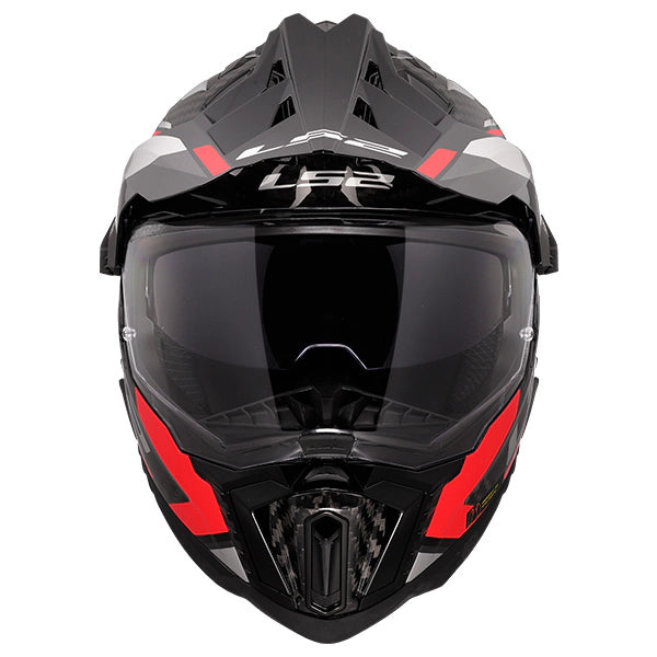 LS2 MX701 Explorer Frontier II Red Carbon Motorcycle Helmet