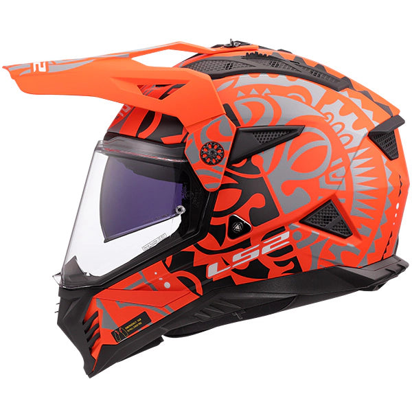 LS2 MX702 Pioneer II RangI Orange Motorcycle Helmet