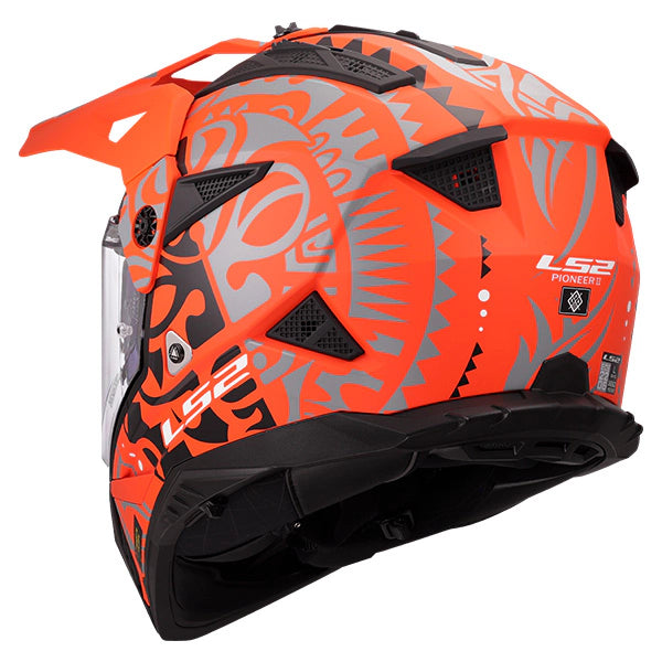 LS2 MX702 Pioneer II RangI Orange Motorcycle Helmet