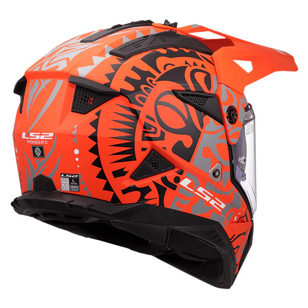 LS2 MX702 Pioneer II RangI Orange Motorcycle Helmet