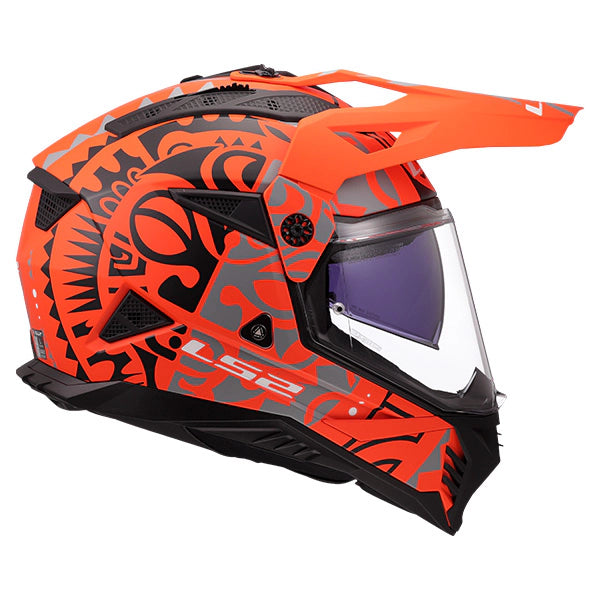 LS2 MX702 Pioneer II RangI Orange Motorcycle Helmet