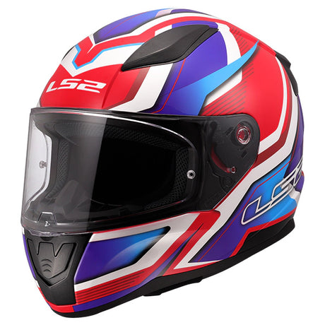 LS2 FF353 Rapid II Flitz White Blue Red Motorcycle Helmet 