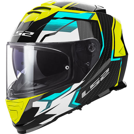 LS2 FF800 Storm II Tracker Black Hi-Vis Yellow Motorcycle Helmet 