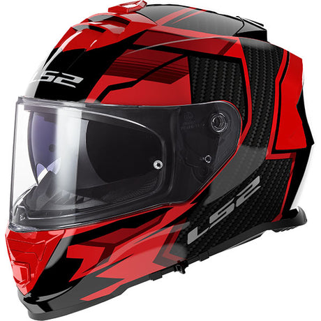 LS2 FF800 Storm II Tracker Black Red Motorcycle Helmet 