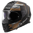 LS2 FF800 Storm II Tracker Black Gold Motorcycle Helmet 