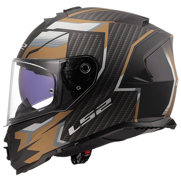 LS2 FF800 Storm II Tracker Black Gold Motorcycle Helmet