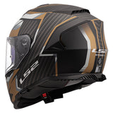 LS2 FF800 Storm II Tracker Black Gold Motorcycle Helmet