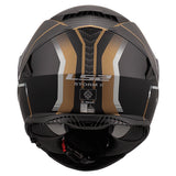 LS2 FF800 Storm II Tracker Black Gold Motorcycle Helmet