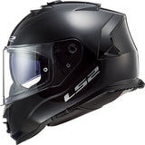LS2 FF800 Storm II Solid Gloss Black Motorcycle Helmet