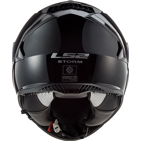 LS2 FF800 Storm II Solid Gloss Black Motorcycle Helmet