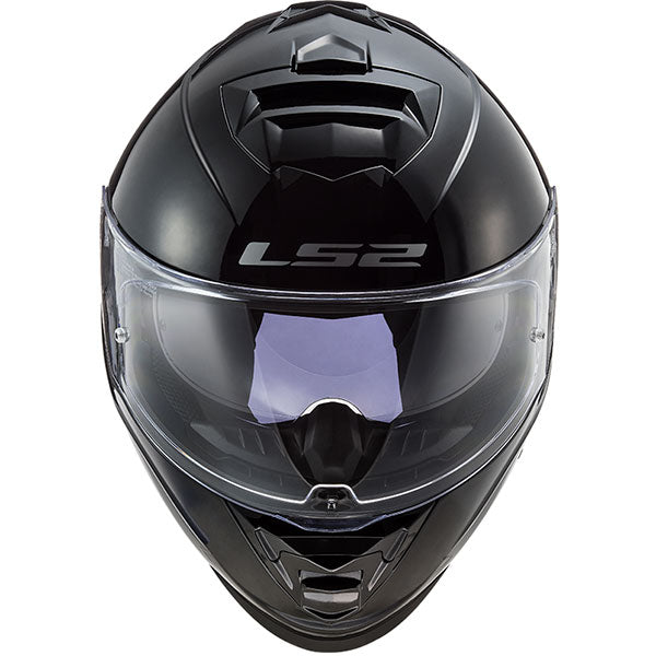 LS2 FF800 Storm II Solid Gloss Black Motorcycle Helmet