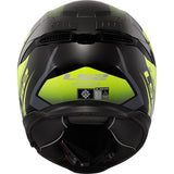 LS2 FF808 Stream II Solid Fury Black Hi-Vis Yellow Motorcycle Helmet