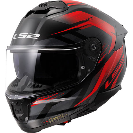 LS2 FF808 Stream II Solid Fury Black Red Motorcycle Helmet