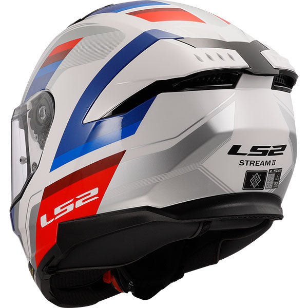 LS2 FF808 Stream II Vintage White Blue Red Motorcycle Helmet