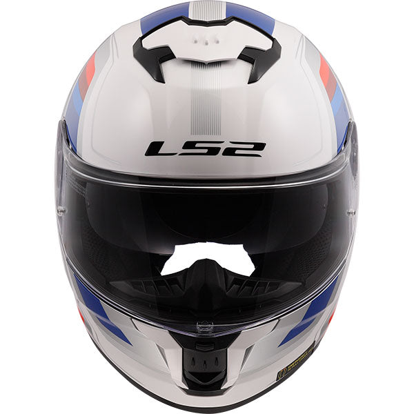 LS2 FF808 Stream II Vintage White Blue Red Motorcycle Helmet