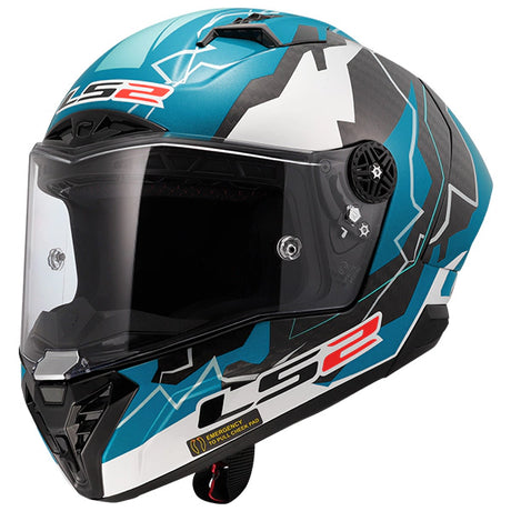 LS2 FF805 Thunder GP Aero Replica Huertas Gloss Blue Carbon Motorcycle Helmet