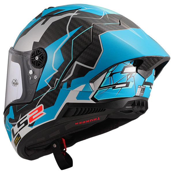 LS2 FF805 Thunder GP Aero Replica Huertas Gloss Blue Carbon Motorcycle Helmet