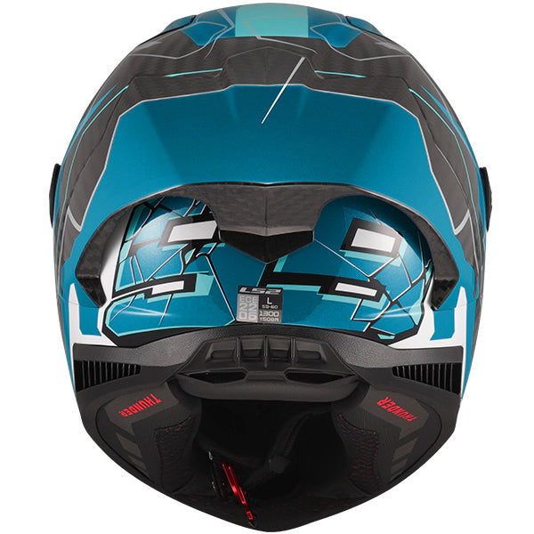 LS2 FF805 Thunder GP Aero Replica Huertas Gloss Blue Carbon Motorcycle Helmet
