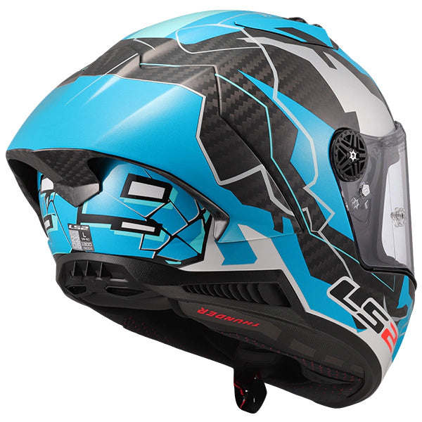 LS2 FF805 Thunder GP Aero Replica Huertas Gloss Blue Carbon Motorcycle Helmet