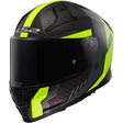 LS2 FF811 Vector II Carbon Grid Matt Black Hi-Vis Yellow Motorcycle Helmet