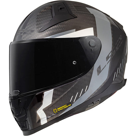 LS2 FF811 Vector II Carbon Grid Matt Black Grey Motorcycle Helmet